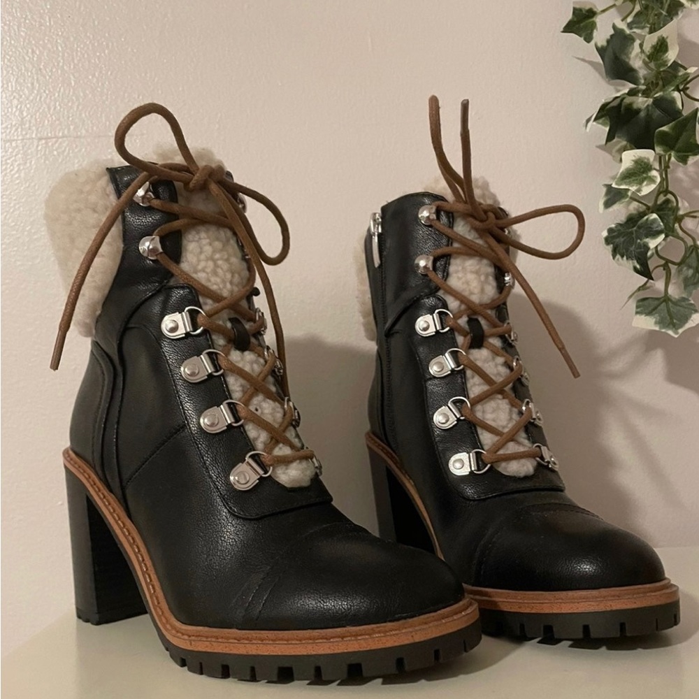 Nine West Peer Women's Sherpa Cuff Ankle Boots